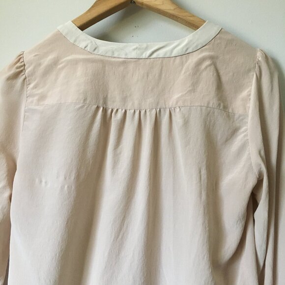 Babaton 100% Silk Two Tone Tie Neck Blouse - Picture 5 of 15